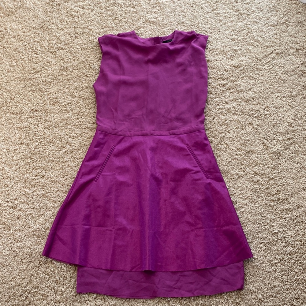 COS Purple A-Line Sleeveless Mini Dress Pockets Minimalist